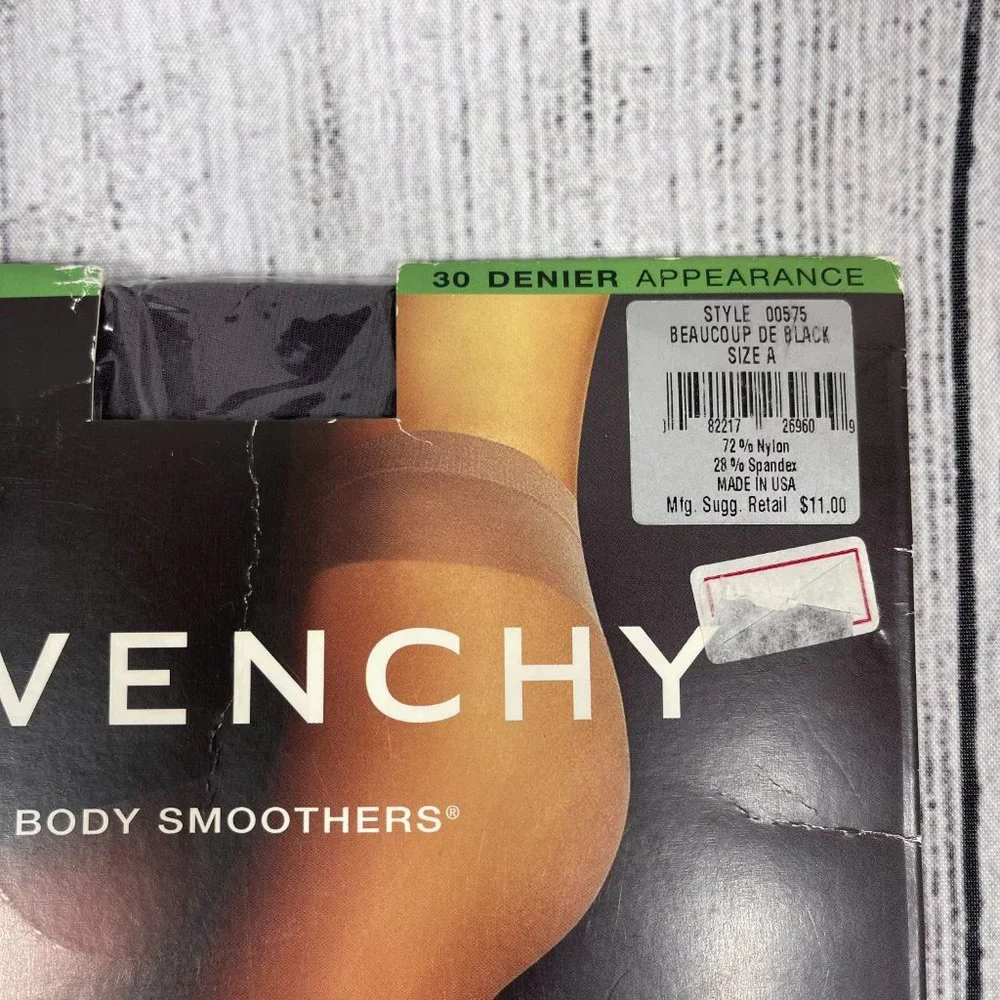 NWT Givenchy Total Control Body Smoothers 30 Denier Beaucoup De Black Sz…